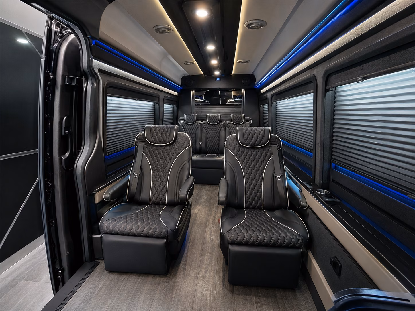 group airport bus rentals with space for luggage